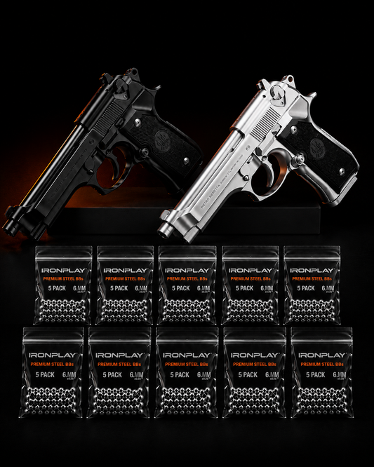 Pro Iron Play Bundle - 2 Guns + 10 BBs Toy gun for Play