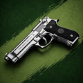 Silver M92 Beretta Airsoft Toy Gun Realistic Design Safe Fun For Play