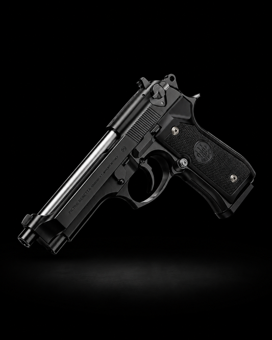 Black M92 Beretta Airsoft Toy Gun Realistic Design Safe Fun For Play