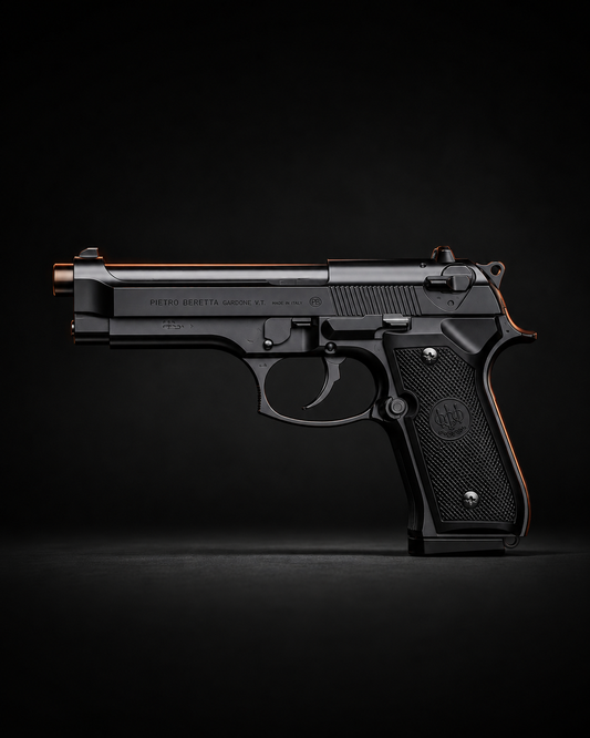 Black M92 Beretta Airsoft Toy Gun Realistic Design Safe Fun For Play