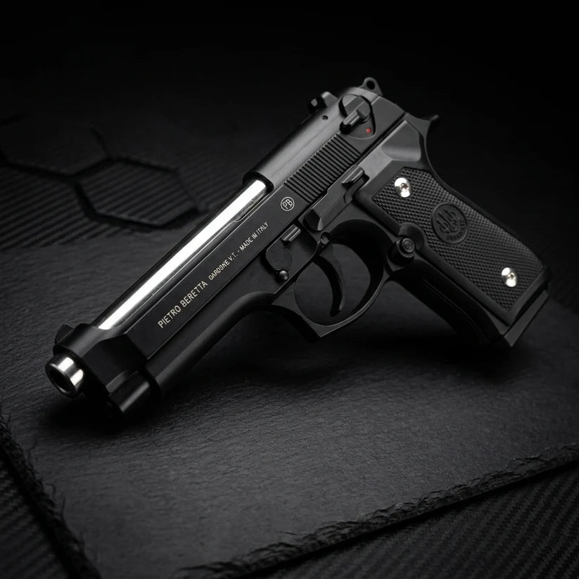 Black M92 Beretta Airsoft Toy Gun Realistic Design Safe Fun For Play